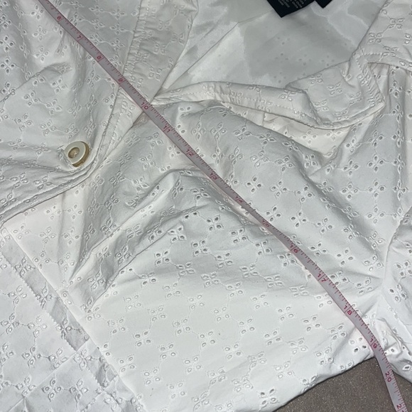 donCaster white eyelet fully lined jacket with zipper pockets at the sides, new - Picture 11 of 12